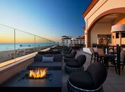 Offshore 9 Rooftop Lounge Terrace with Seats by the Fire Pit