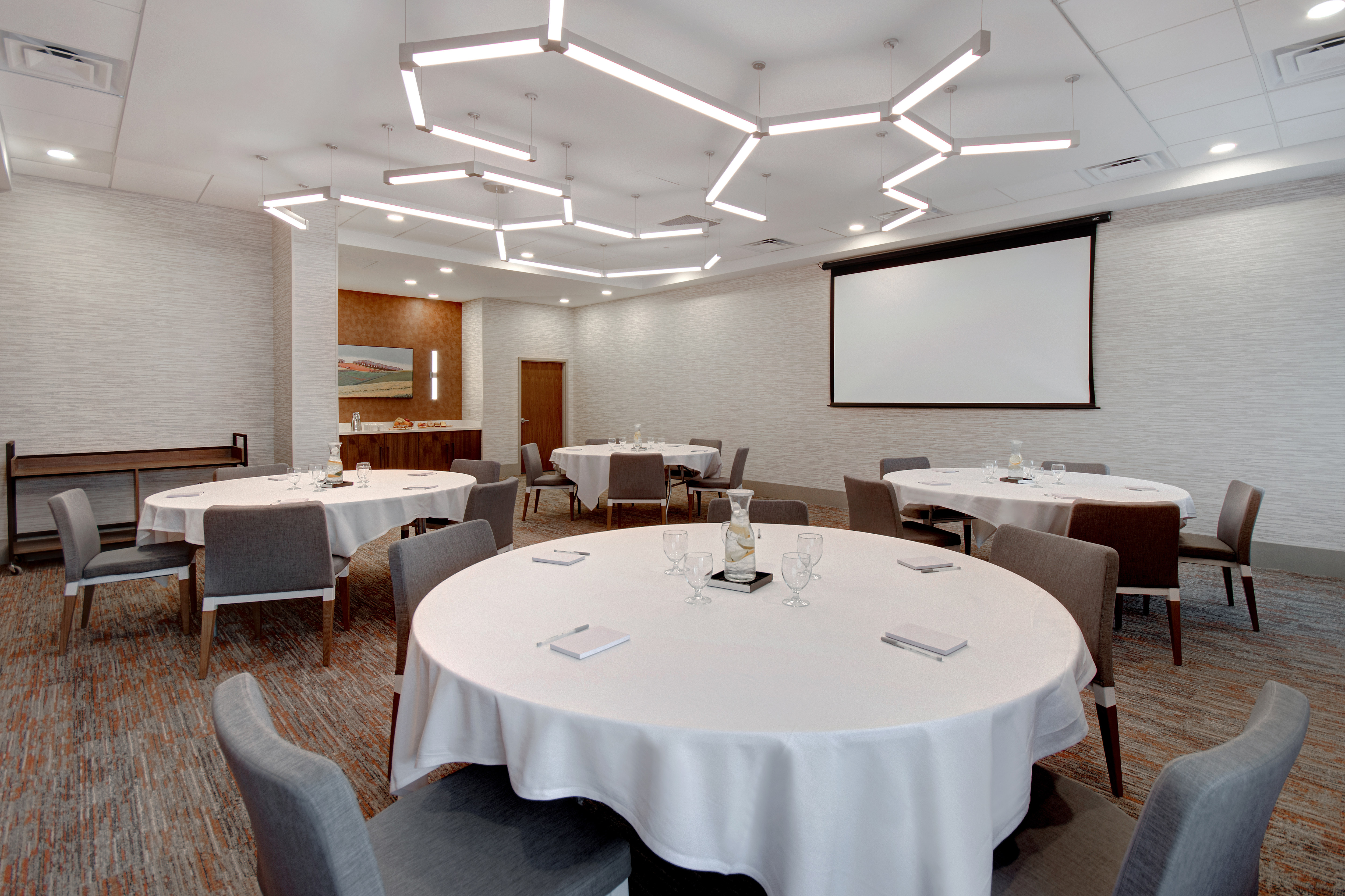 Meeting Space With Round Tables