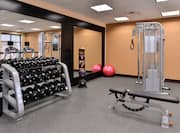 Weights in Fitness Center  
