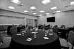 Meeting Room With Round Table Set Up