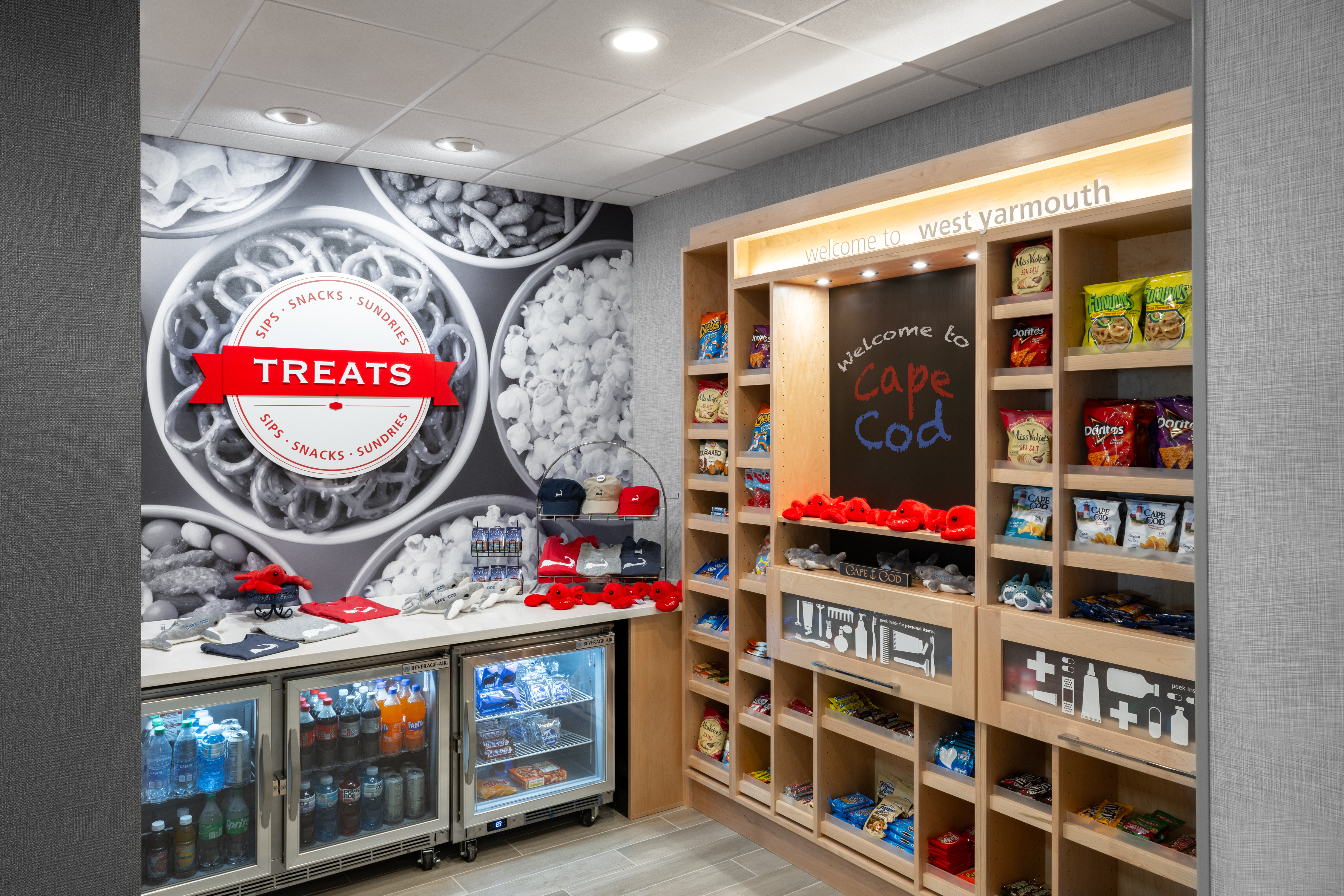Treats Shop with Snacks and Drinks