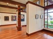 On-site art gallery with artwork