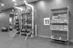 Cardio equipment and hand weights available