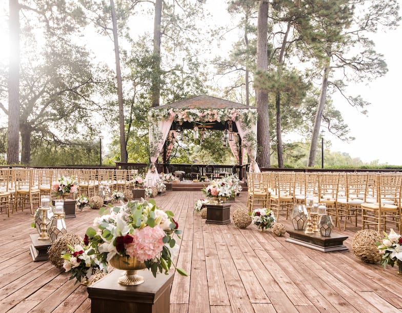 outdoor event wedding setup