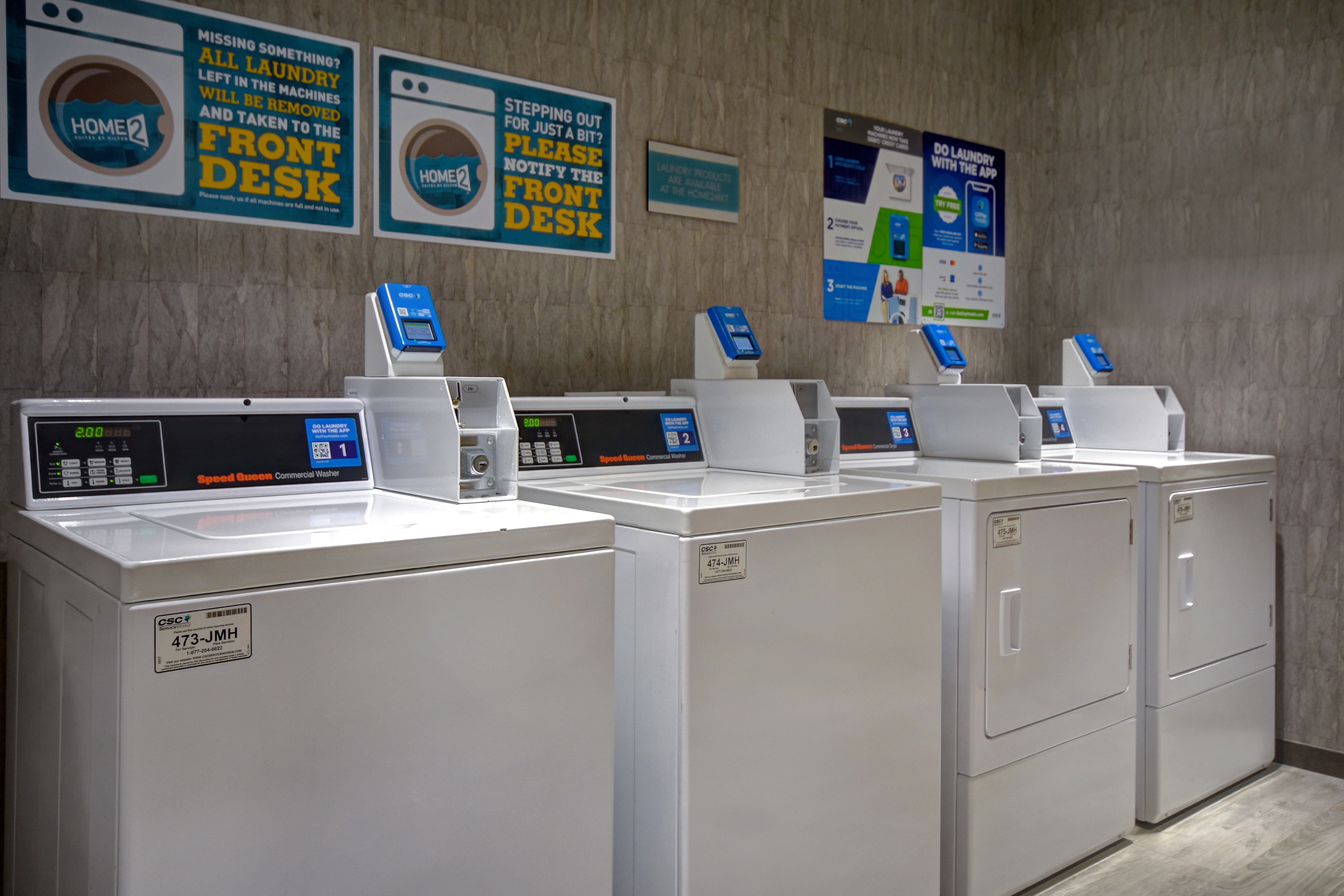 guest laundry with machines