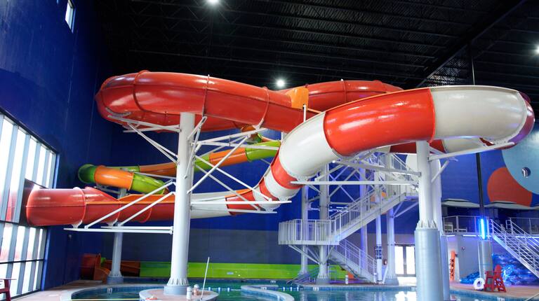 Water Park slide and pool area