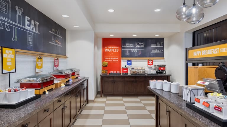 Breakfast Bar Area with Hot Foods