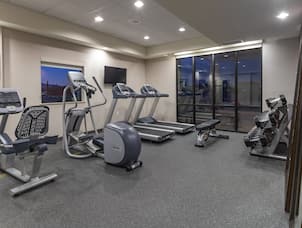 Fitness Center with Treadmills, Cross-Trainer, Cycle Machine, Weight Bench and Dumbbell Rack