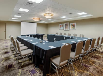 U-Shaped Tables in Meeting Room