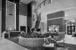 Hotel Lobby Front Desk and Lounge Area