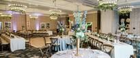 Wedding Reception in the Ballroom with Elegant Table Settings
