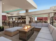 Rooftop Bar and Lounge Area with Fire Pit