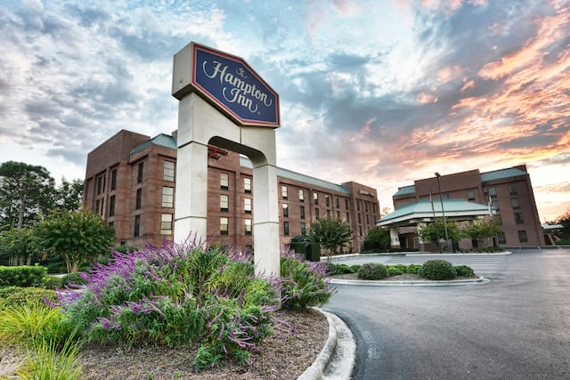 Hotel Exterior With Signage