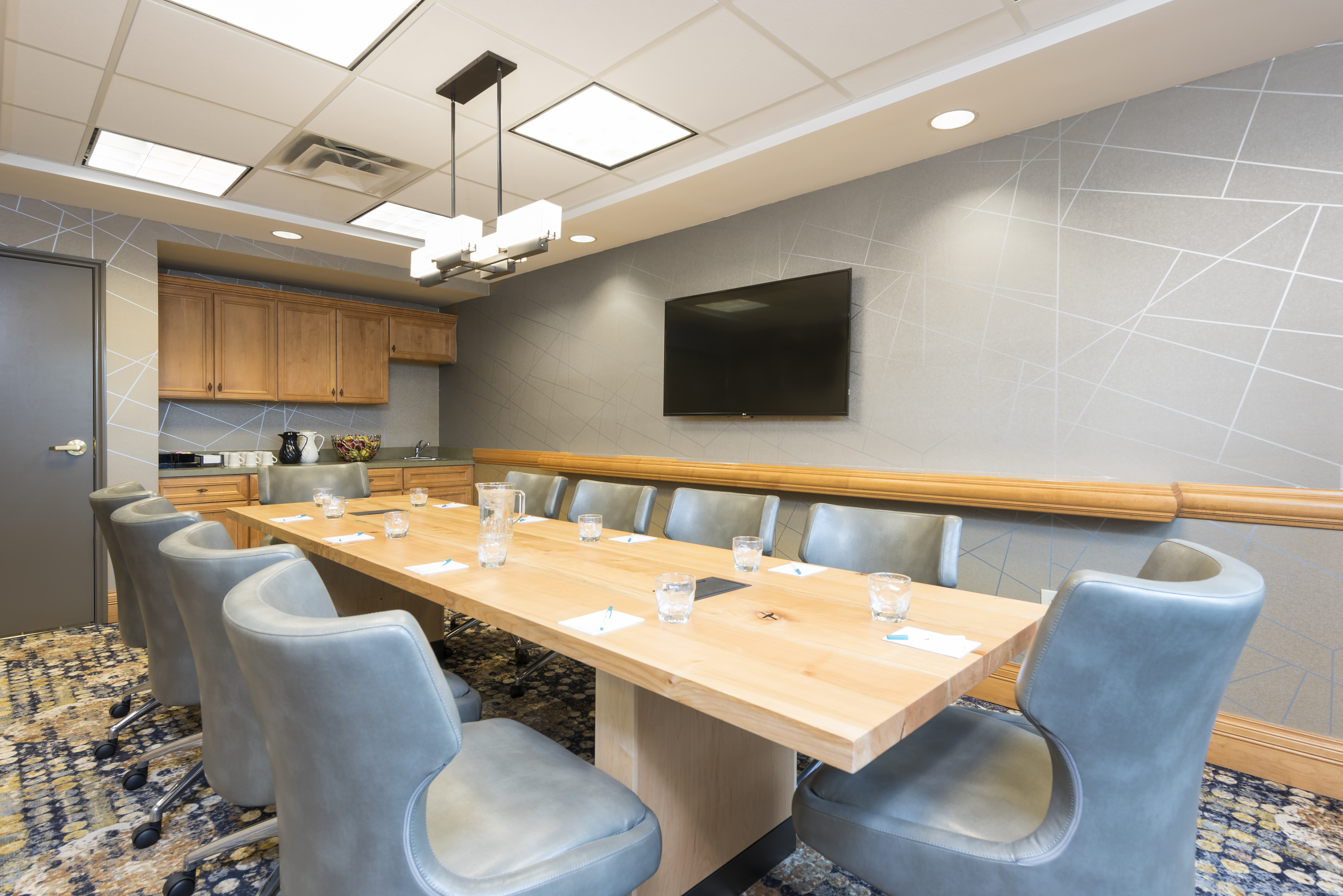Meeting room with boardroom table