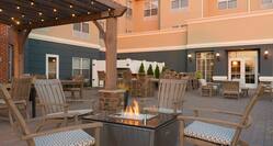 Courtyard Firepit and Seating, Night
