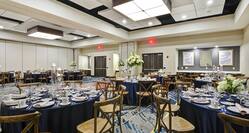 Hotel Ballroom with round tables and chairs