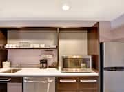 Suite Kitchen with Microwave and Refrigerator