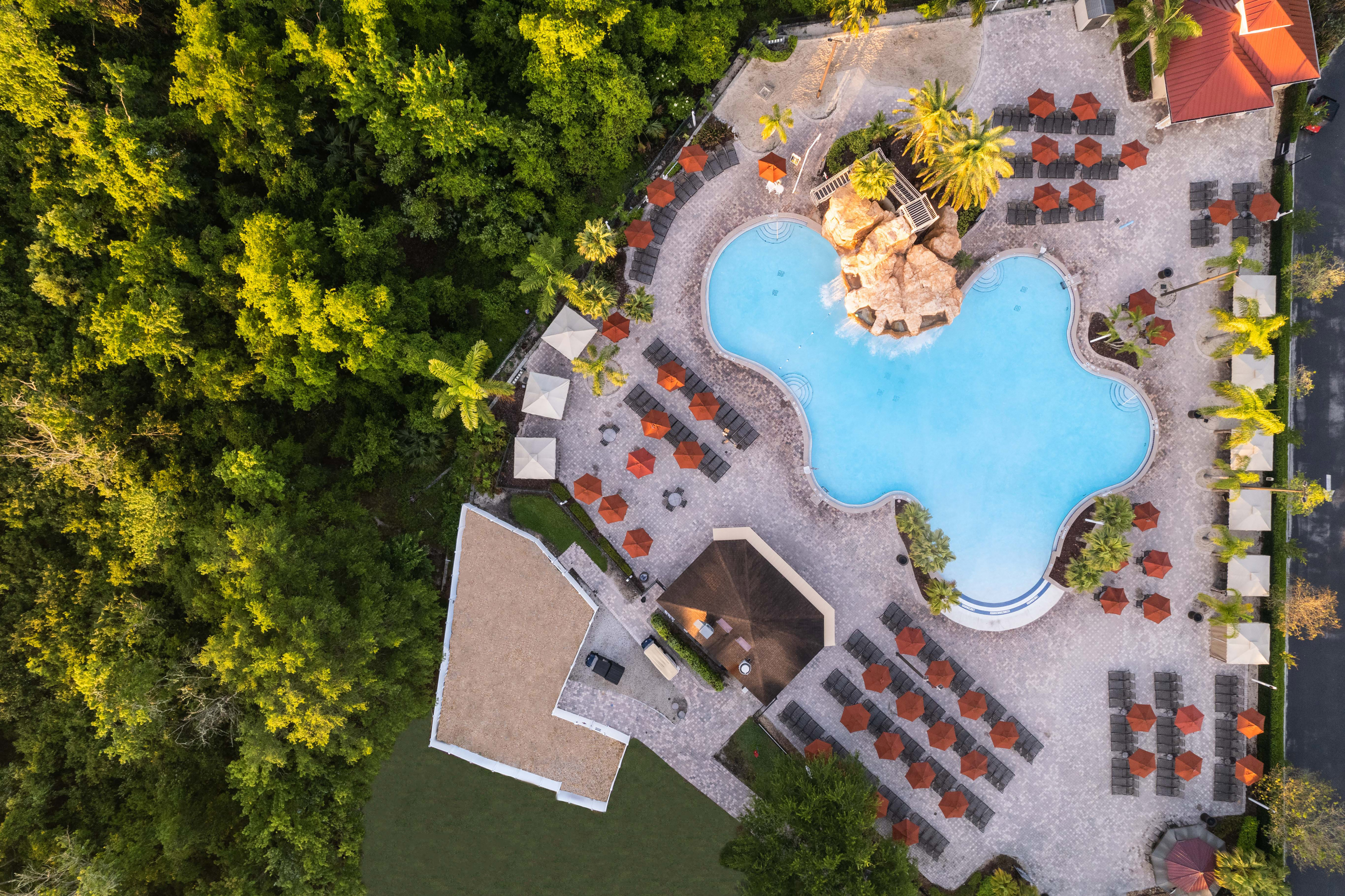 Aerial View of Lagoon Pool Area