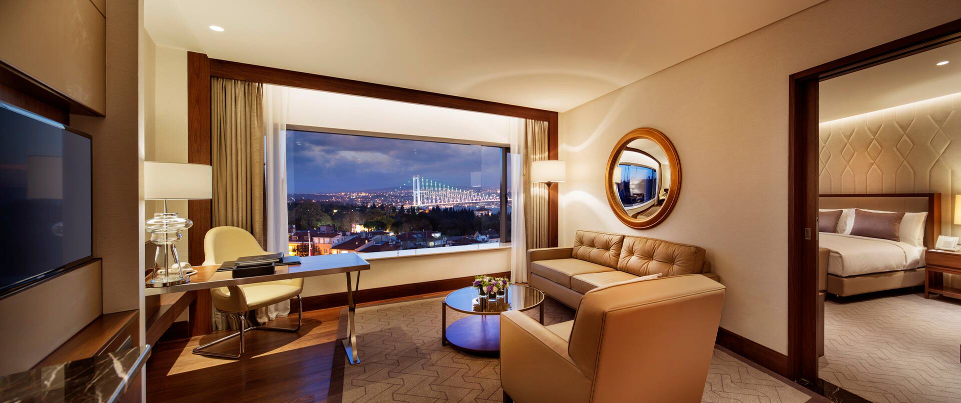Bosphorus Suite Living Area with City View