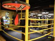 a boxing ring in a fitness center