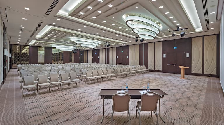 large ballroom conference seating from front
