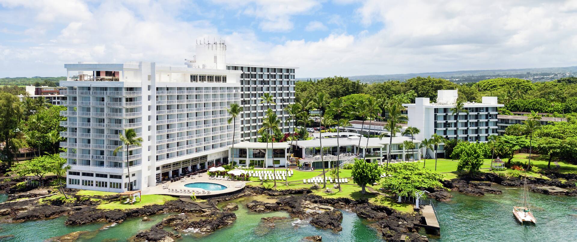 Enjoy ocean views from our Hilo Hotel.