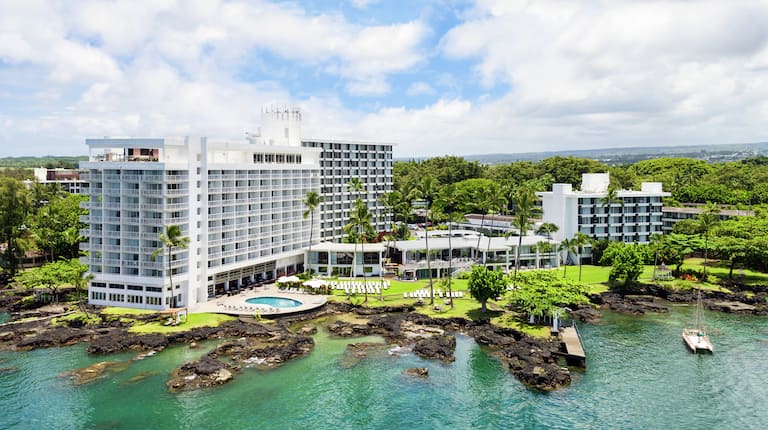 Enjoy ocean views from our Hilo Hotel.