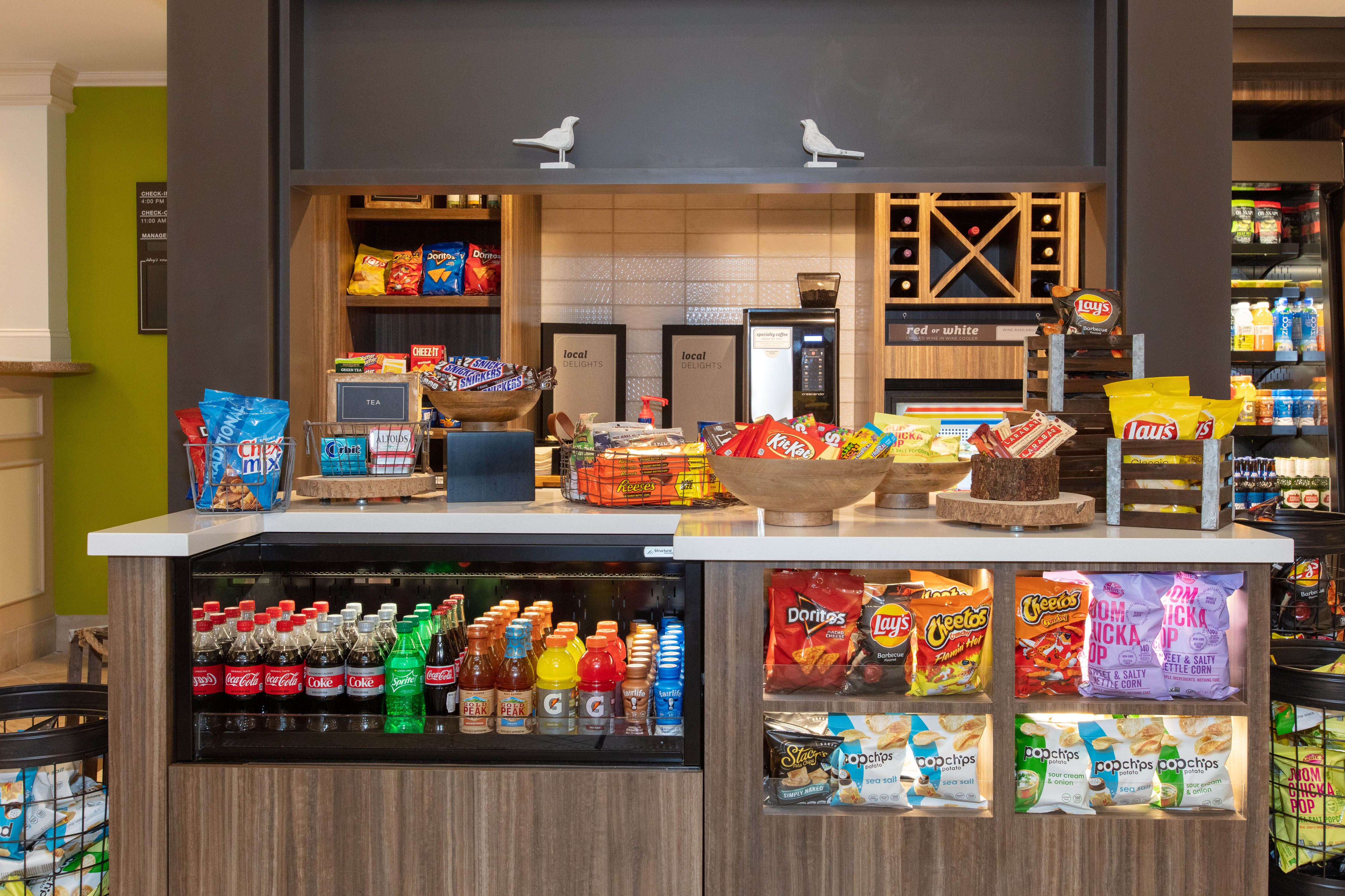 Snack Shop View with stocked items