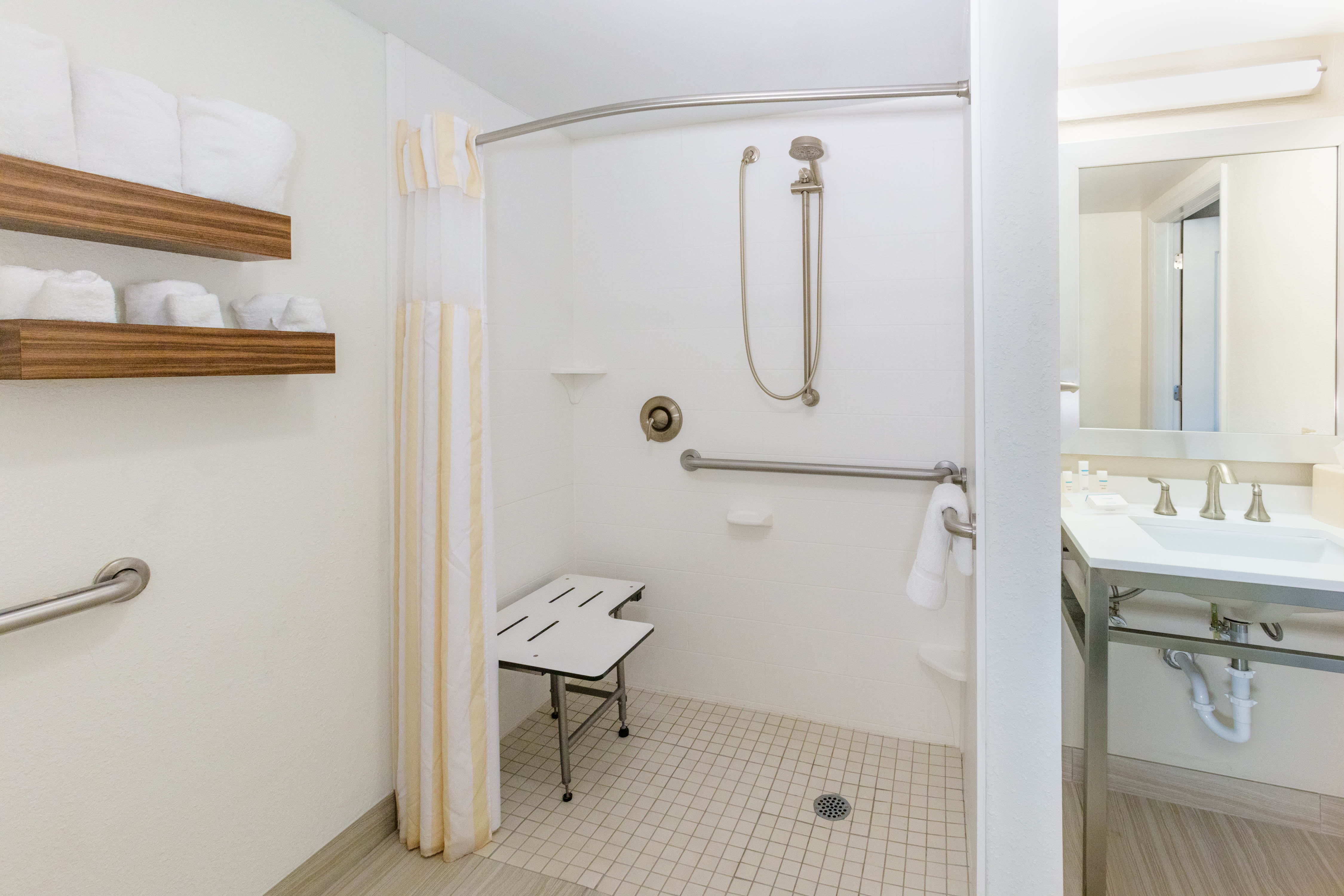 Accessible Shower, Sink and Towels