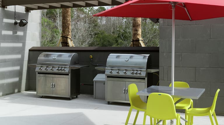 Patio Seating and BBQ Grills