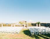 Beachfront wedding set up