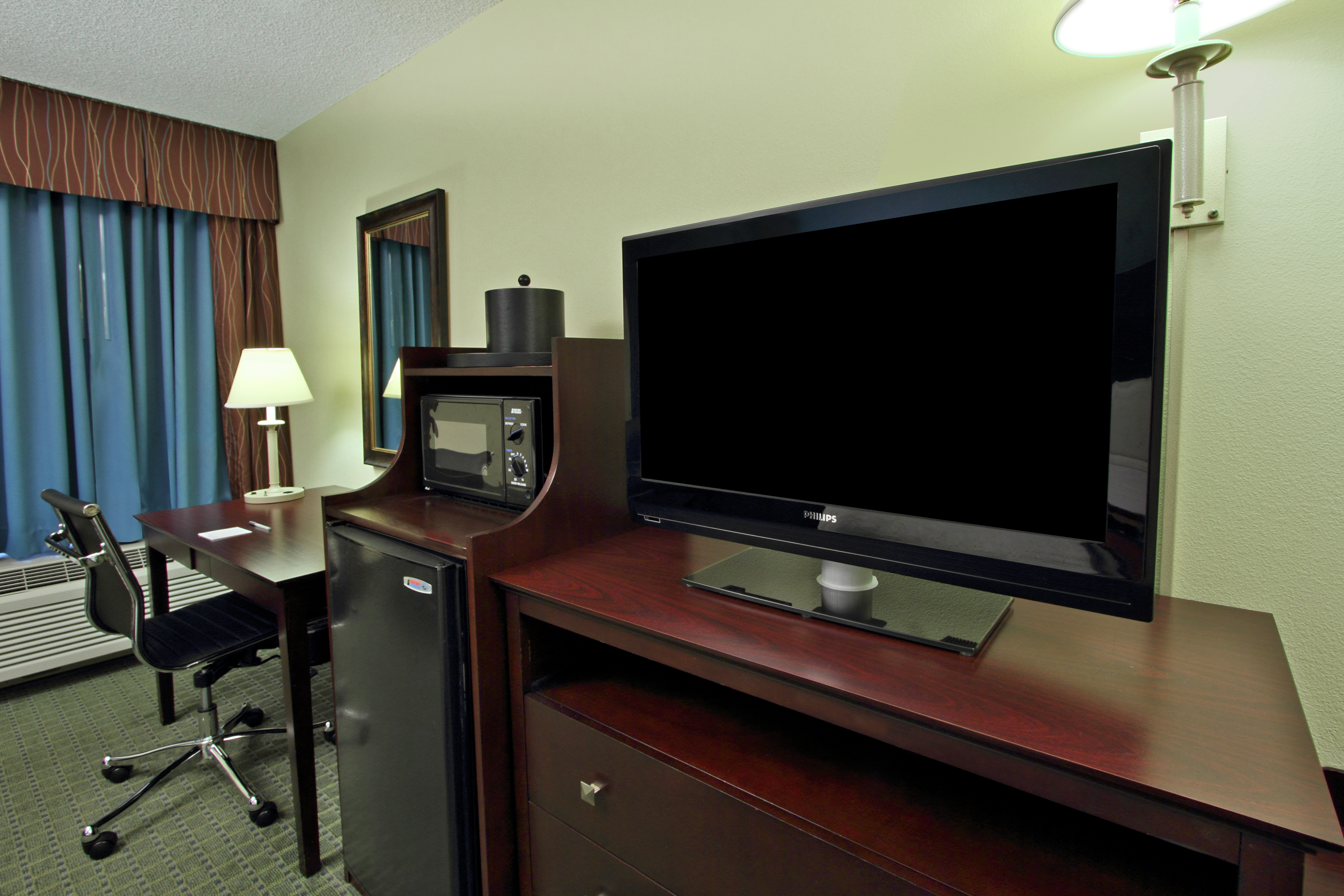 Room with TV and Work Desk