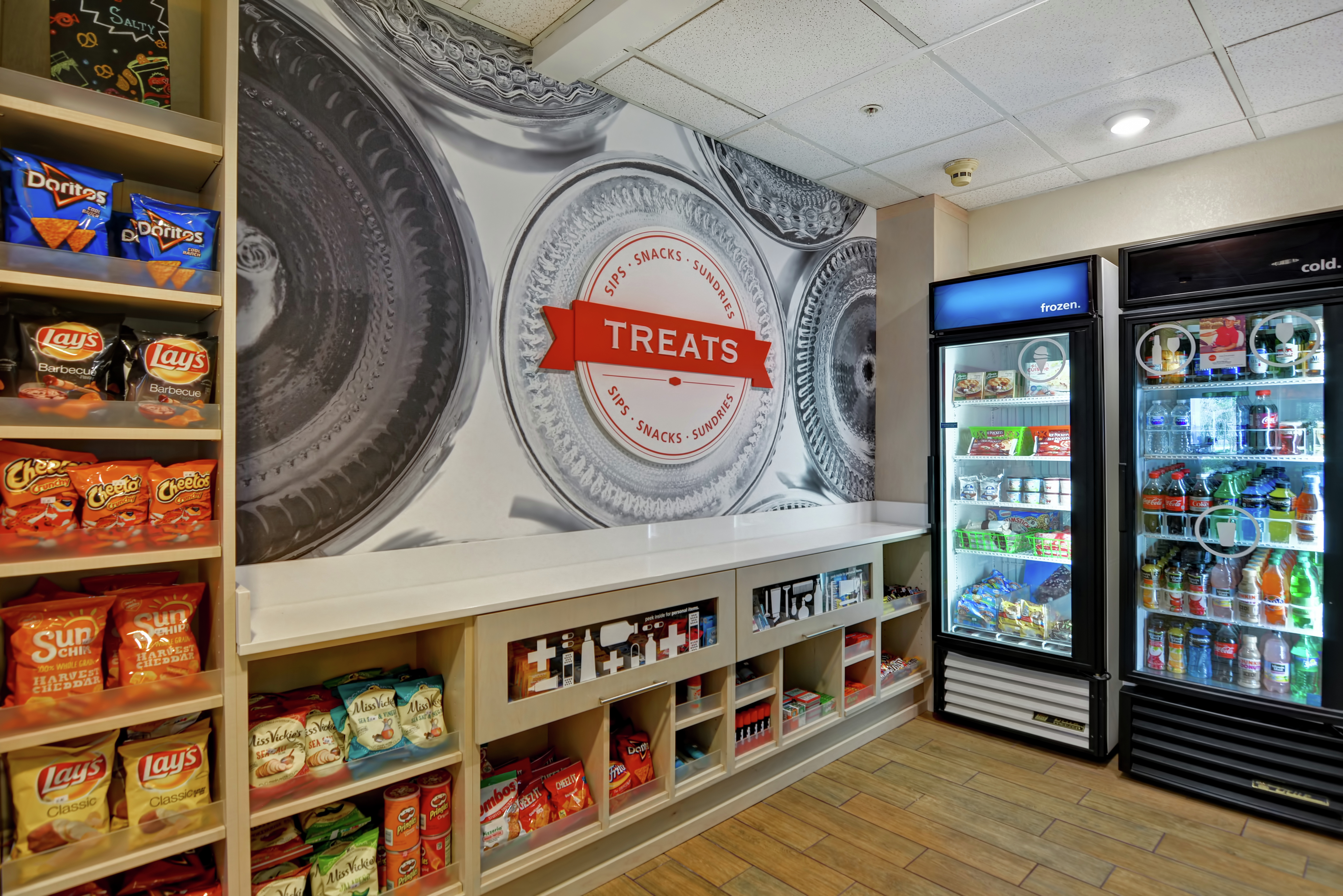 Treat Shop with Snacks and Cold Drinks