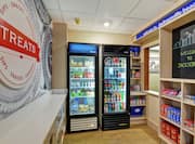 Treat Shop with Snacks and Cold Drinks