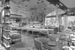Dining area of restaurant.