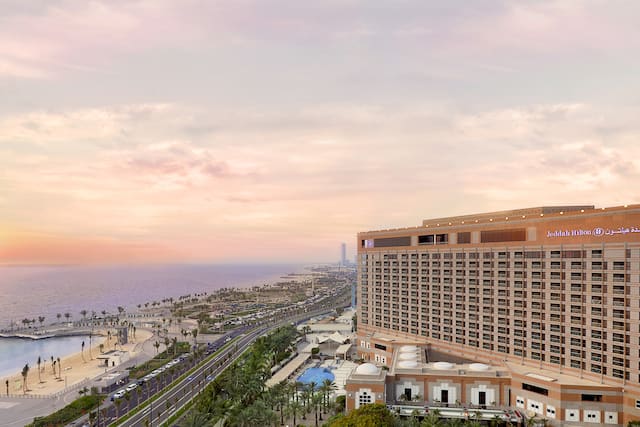 View of Hotel Exterior in the Evening