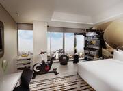 King Bed Fitness Room