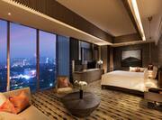 Penthouse Bedroom With City View