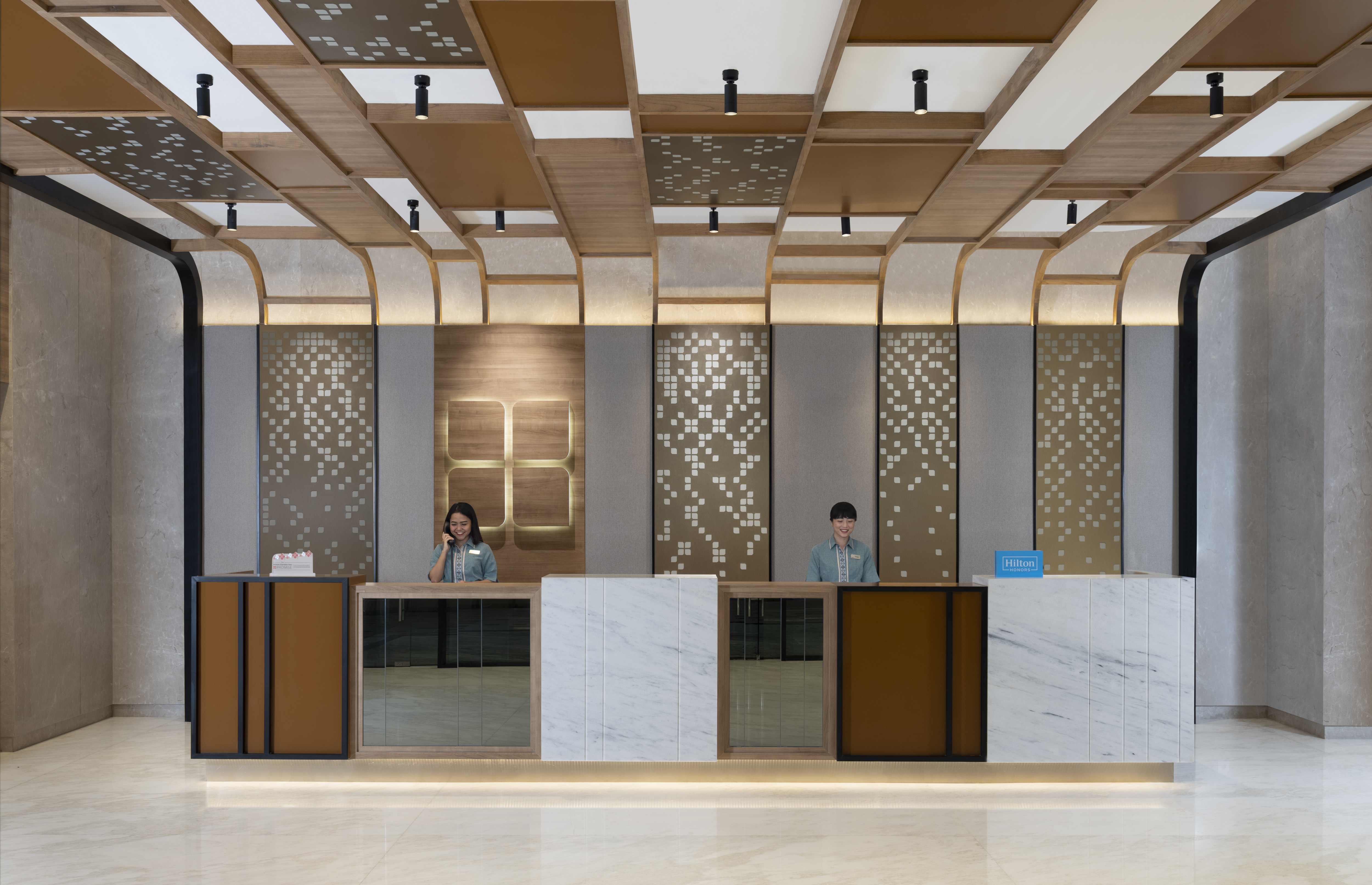 front desk with associates