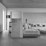 Misafir odası lounge alanı ve mutfak