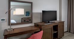 Work Desk, TV and Large Mirror