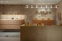 reception desk with spa products