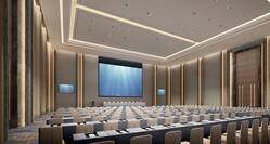 Meeting Room with Large Projector Screen set up for Conference
