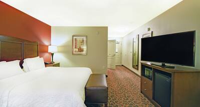 Accessible Guestroom with King Bed, Television, Microwave and Mini Fridge