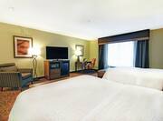 Accessible Guestroom with Two Queen Beds, Work Desk, Television, Microwave and Mini Fridge