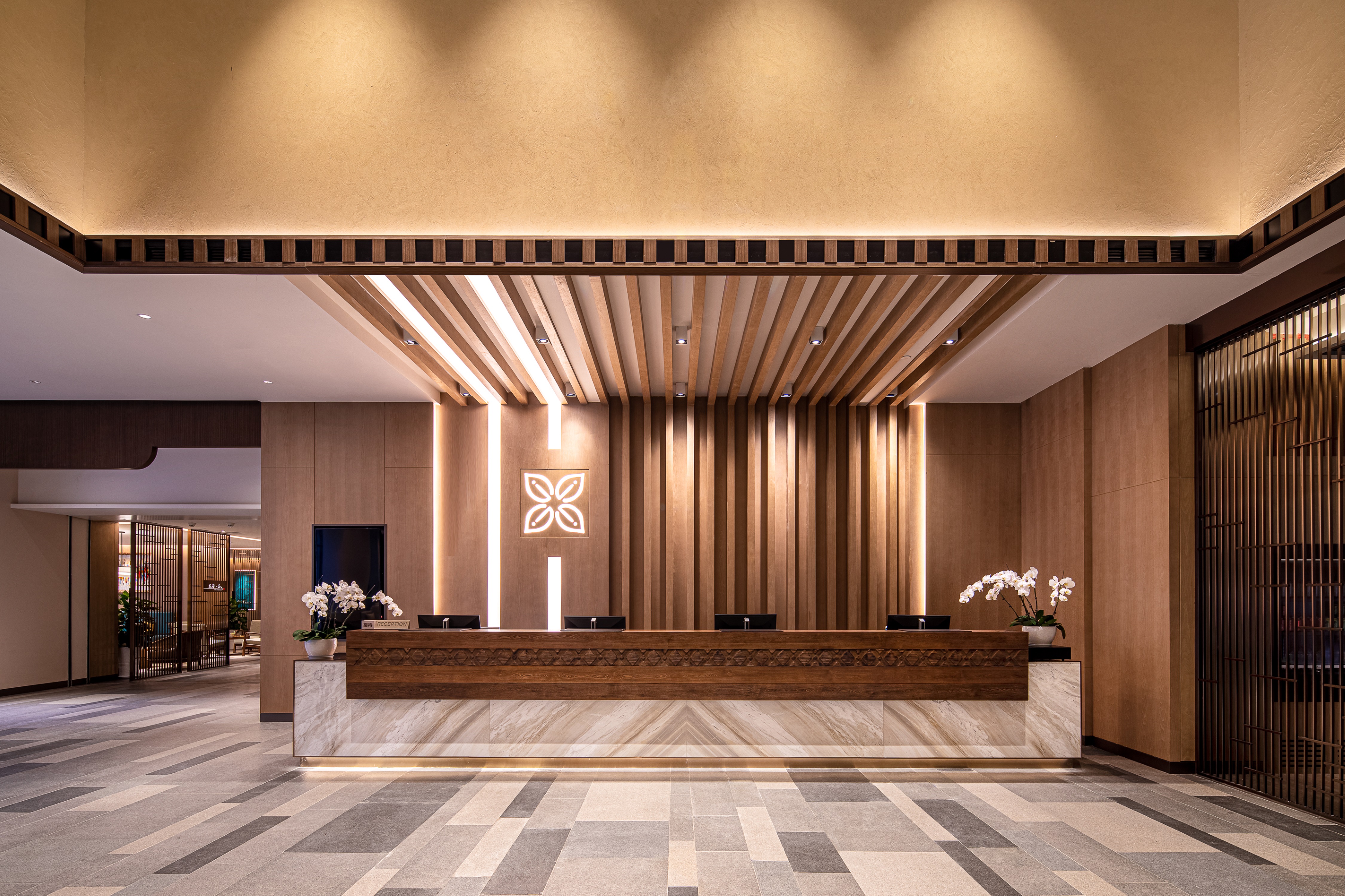 Front desk area in lobby