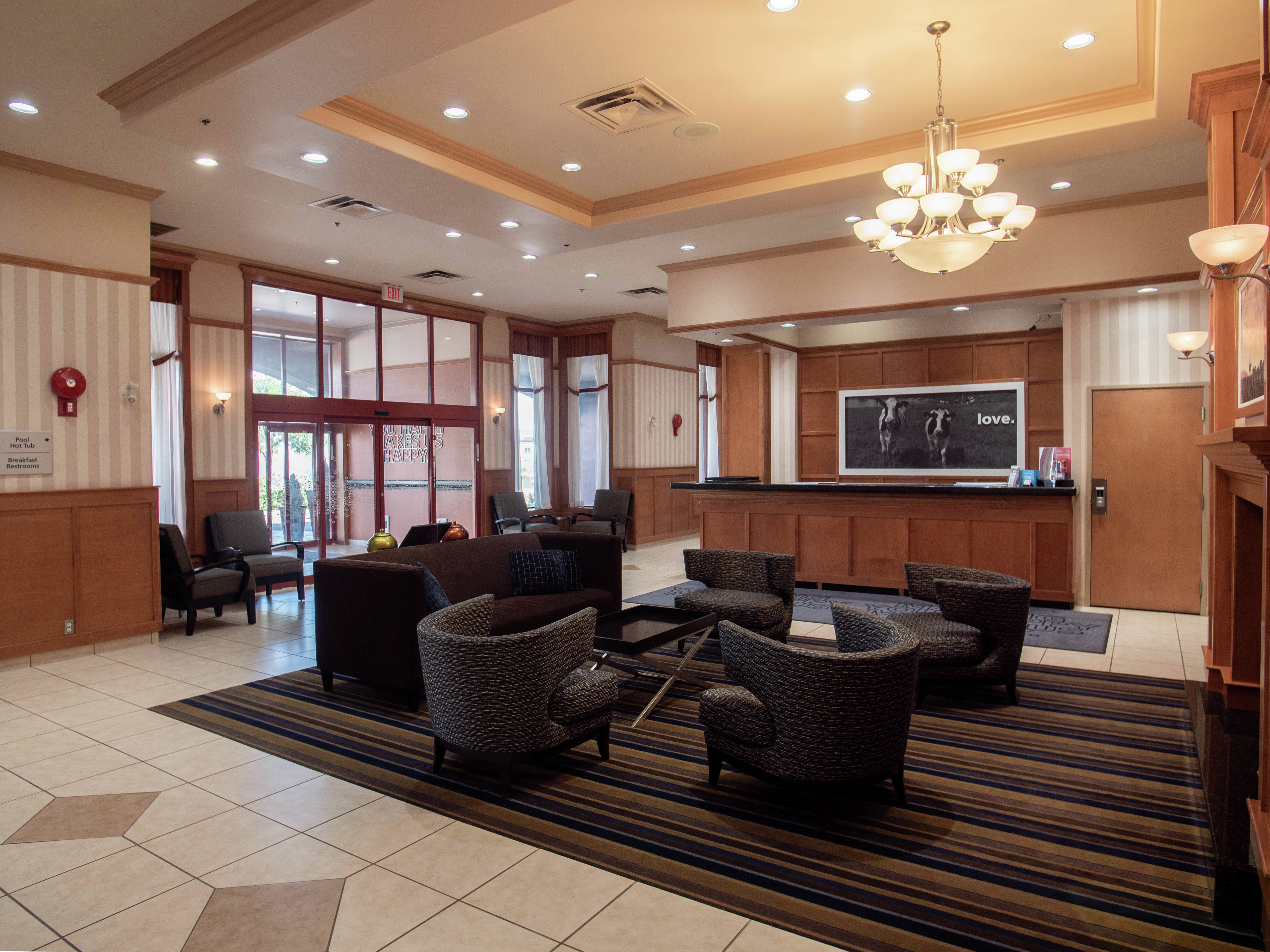 Lobby Seating and Front Desk