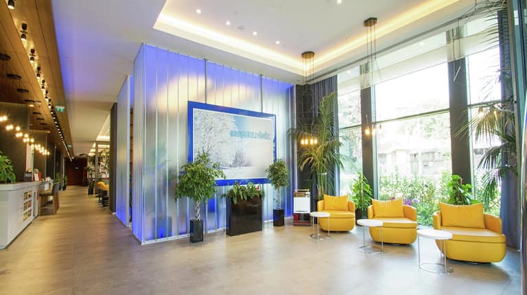Hotel Lobby with Modern Furnishings 
