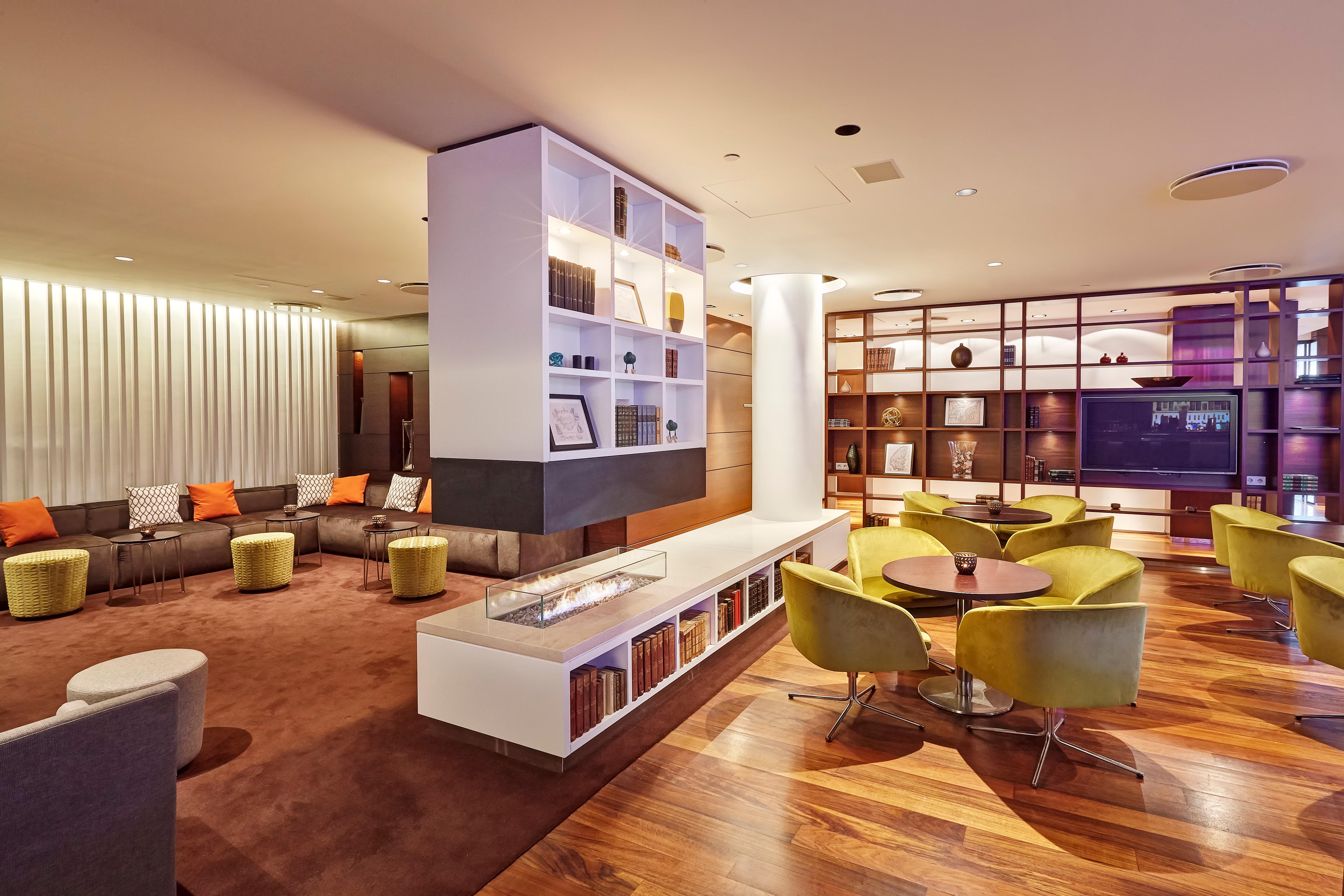 Hotel Meeting Space with Colorful and Modern Furniture