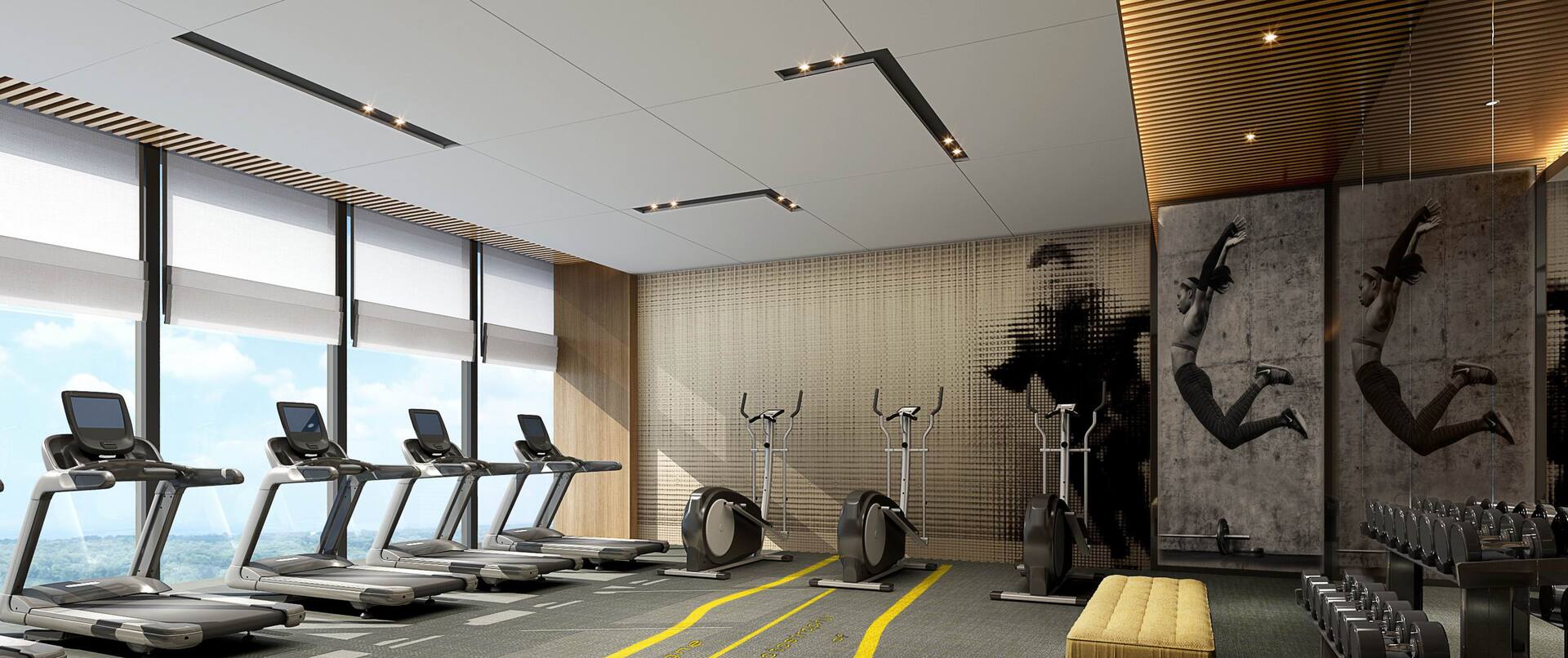 Gym With Fitness Equipment